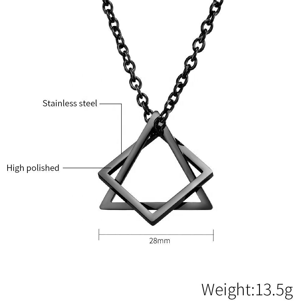 Fashion Jewelry Unisex Minimalist Geometric Square Hip-Hop